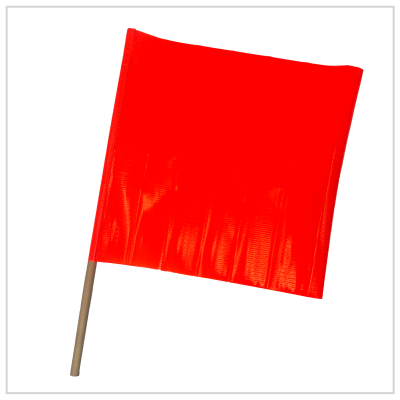 FLUORESCENT VINYL FLAG WITH DOWEL