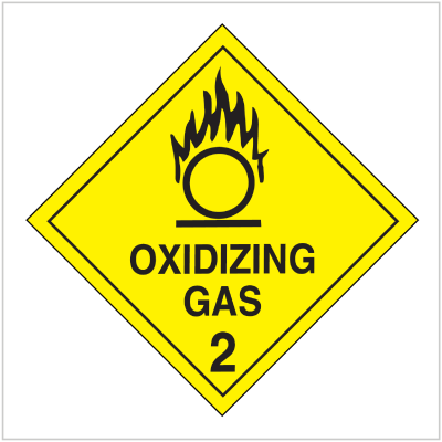 OXIDISING GAS 2 - HAZARDOUS GOODS SIGNS