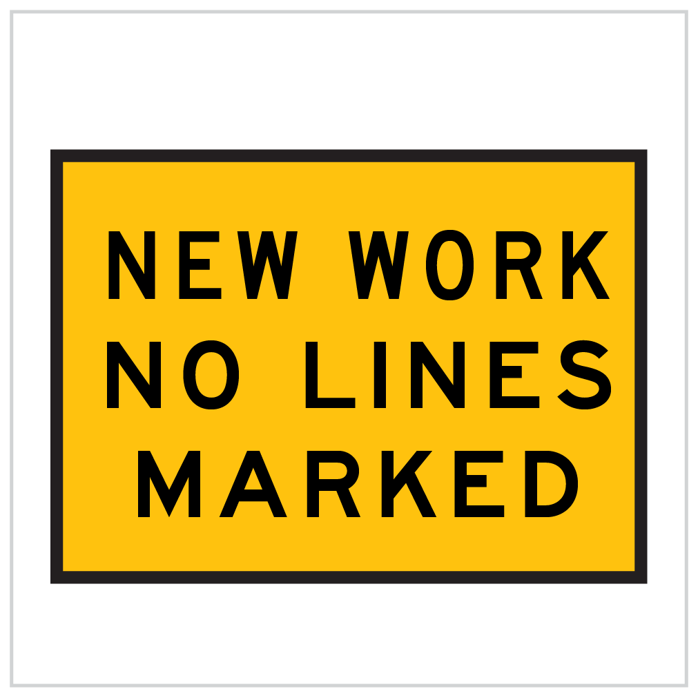 T3-11 – NEW WORK NO LINES MARKED