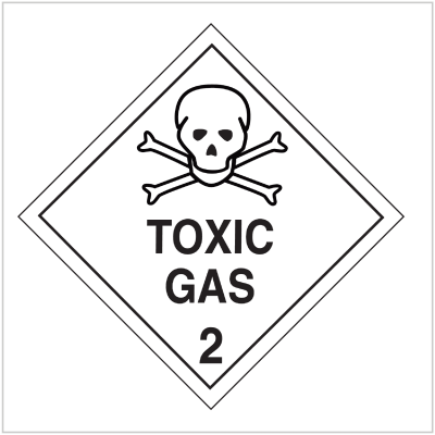 HAZ-2.3 WA ONLY TOXIC GAS 2  - HAZARDOUS GOODS SIGNS