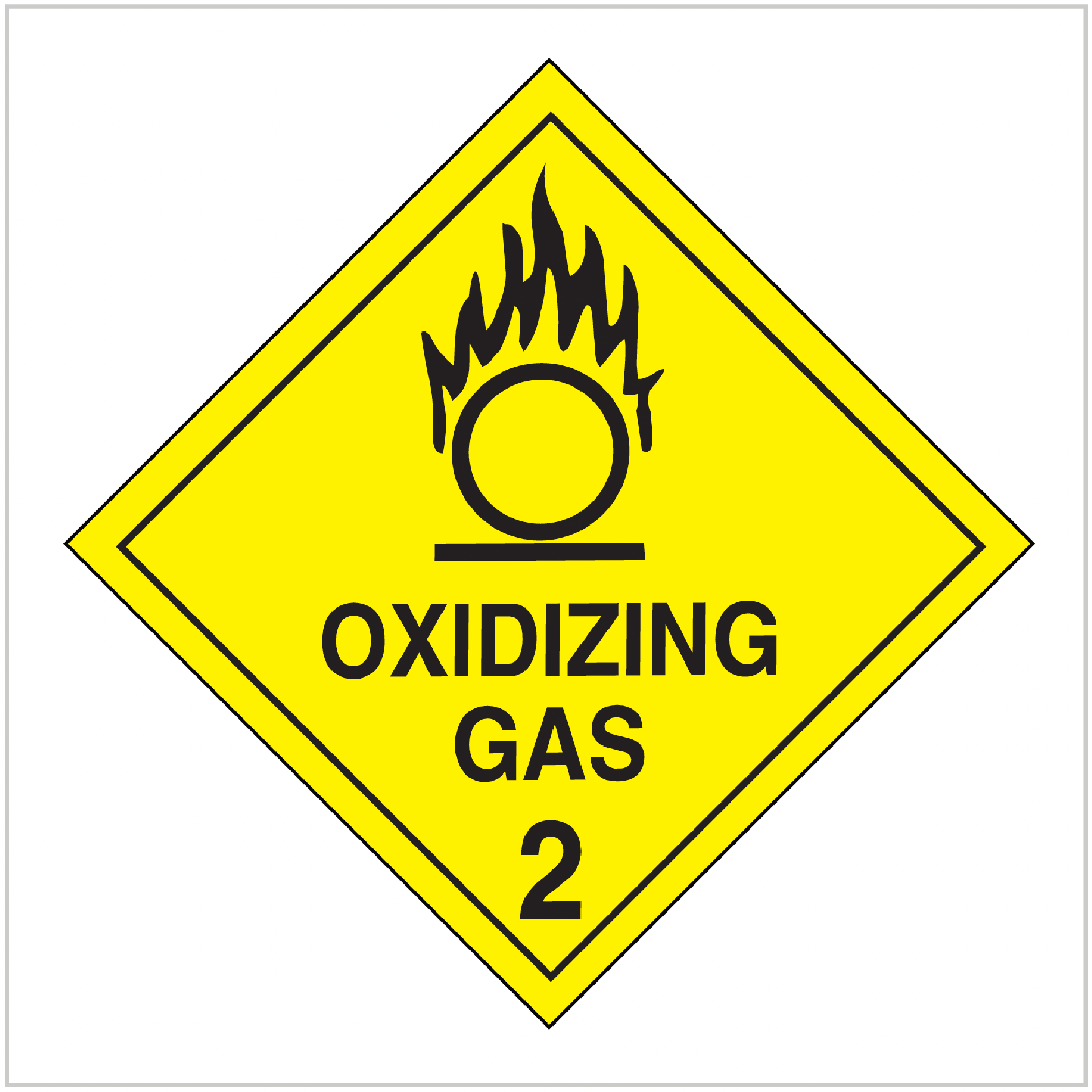 HAZ-2.4 WA ONLY OXIDISING GAS 2 - HAZARDOUS GOODS SIGNS