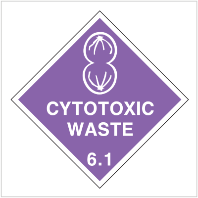 HAZ-6.1 WA ONLY HAZARDOUS GOODS SIGNS - CYTOTOXIC WASTE  - 6.1