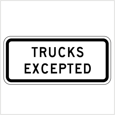 TRUCKS EXCEPTED