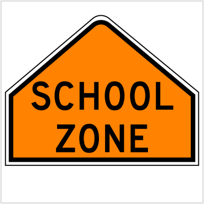 SCHOOL ZONE -WA ON ORANGE