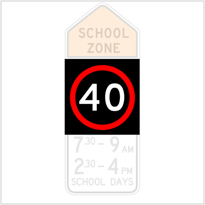 SCHOOL ZONE VARIABLE VLS ELECTRONIC SIGN