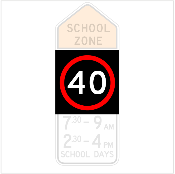 SCHOOL ZONE VARIABLE VLS ELECTRONIC SIGN