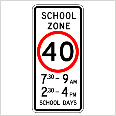 SCHOOL ZONE 40