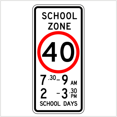 SCHOOL ZONE 40