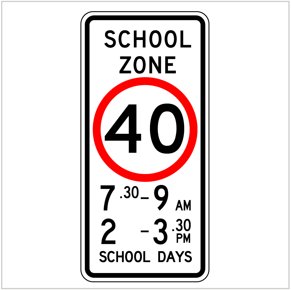 SCHOOL ZONE 40