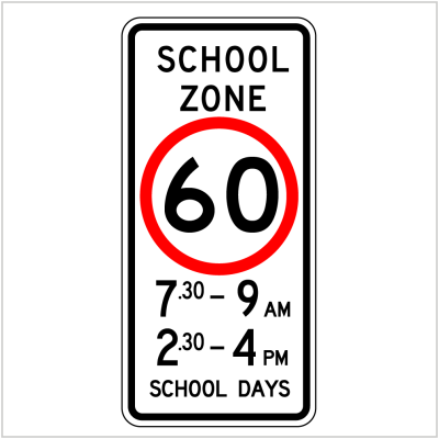 SCHOOL ZONE 60