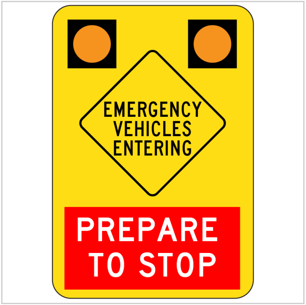 EMERGENCY VEHICLES ENTERING - WA ONLY