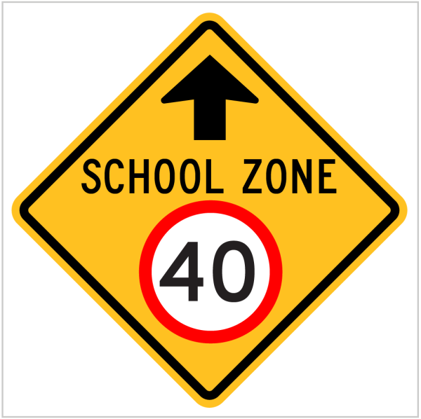SCHOOL ZONE 40 - WA ONLY