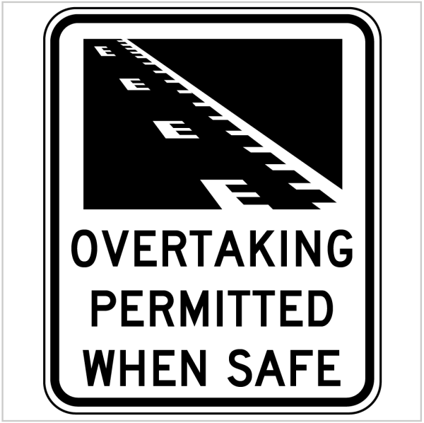 OVERTAKING PERMITTED WHEN SAFE