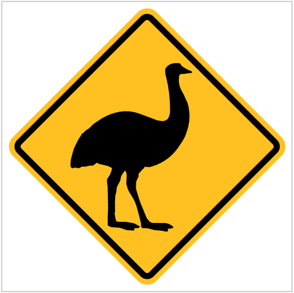 W5-45 - WA ONLY - EMU Warning Sign