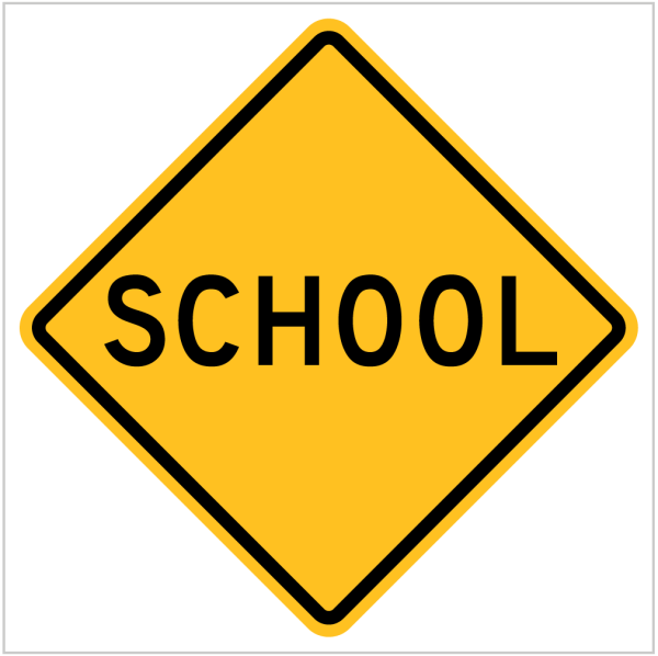 W6-4 - SCHOOL - WA ONLY - warning sign