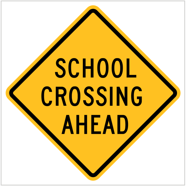 W6-5 - WA ONLY - School Crossing Ahead -WARNING SIGNS