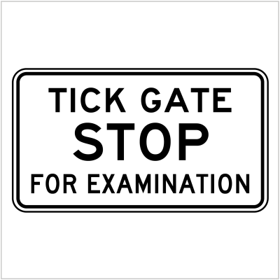 G9-30 TICK GATE STOP FOR EXAMINATION