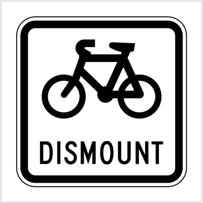 G9-58 CYCLISTS DISMOUNT