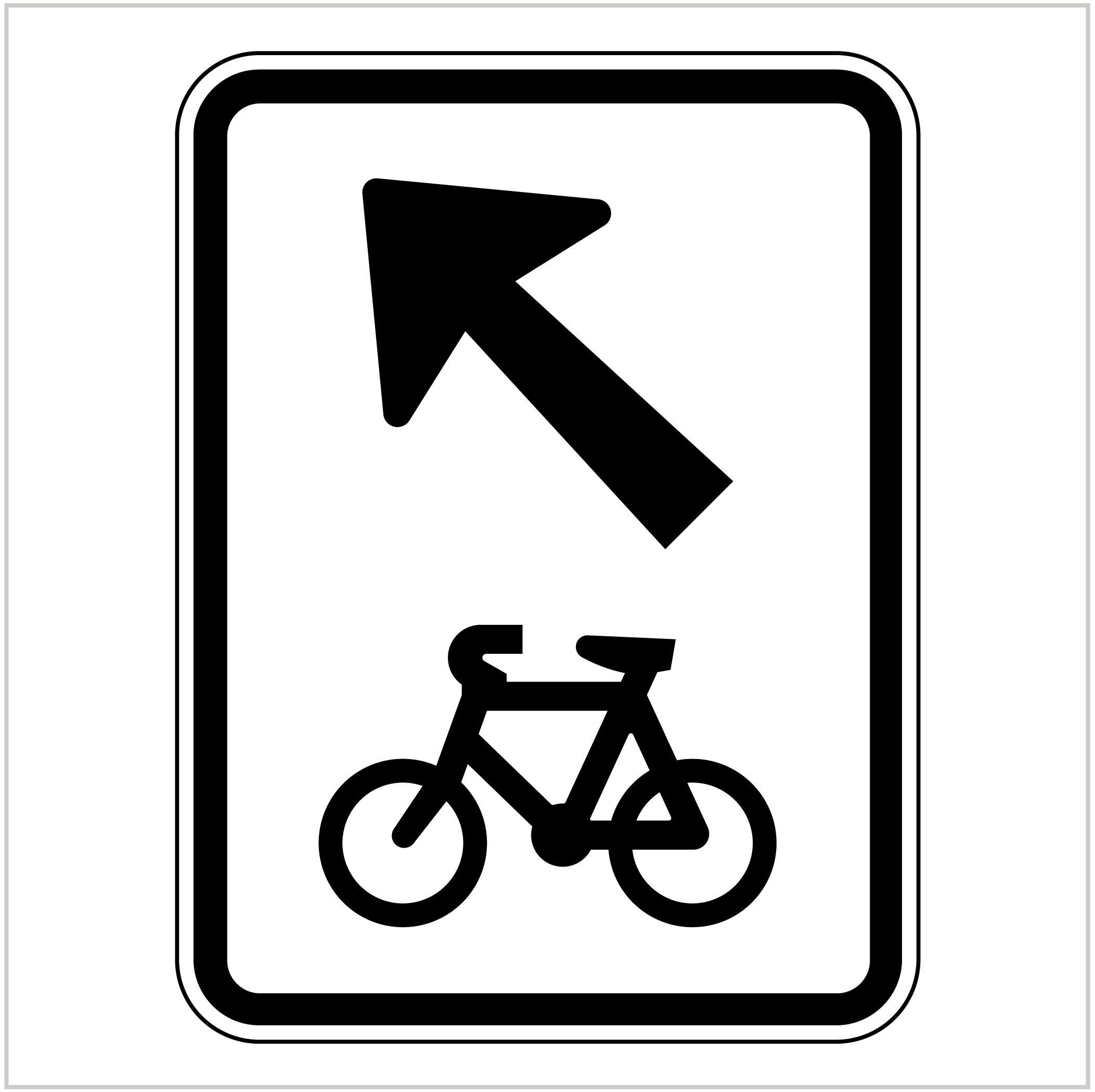 G9-60 CYCLISTS - DIRECTION ARROW