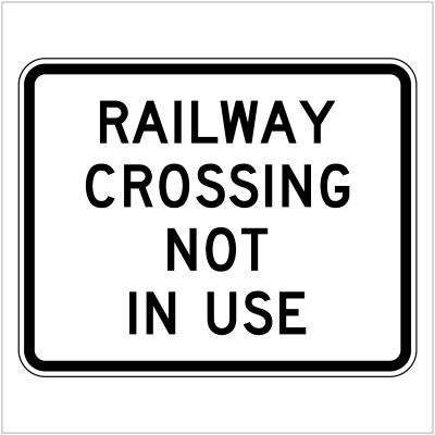 G9-74 RAILWAY CROSSING NOT IS USE