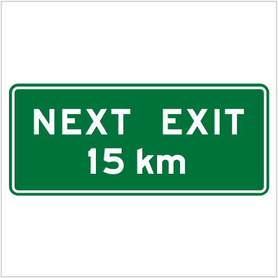 GE6-4 NEXT EXIT 15 km