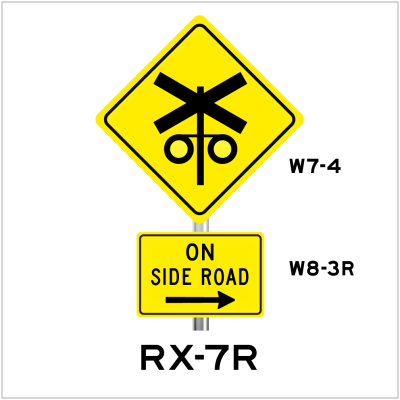 RAILWAY CROSSING ON SIDE ROAD