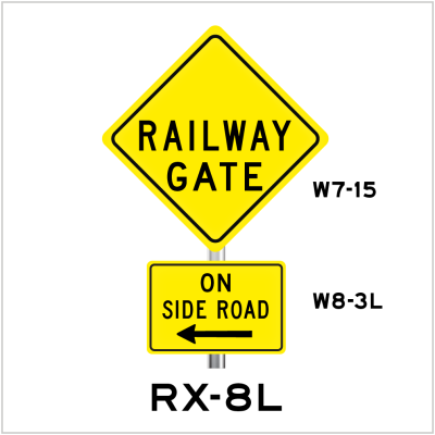 RAILWAY GATE ON LEFT SIDE ROAD