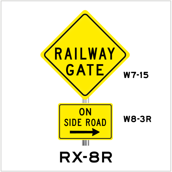 RAILWAY GATE ON RIGHT SIDE ROAD