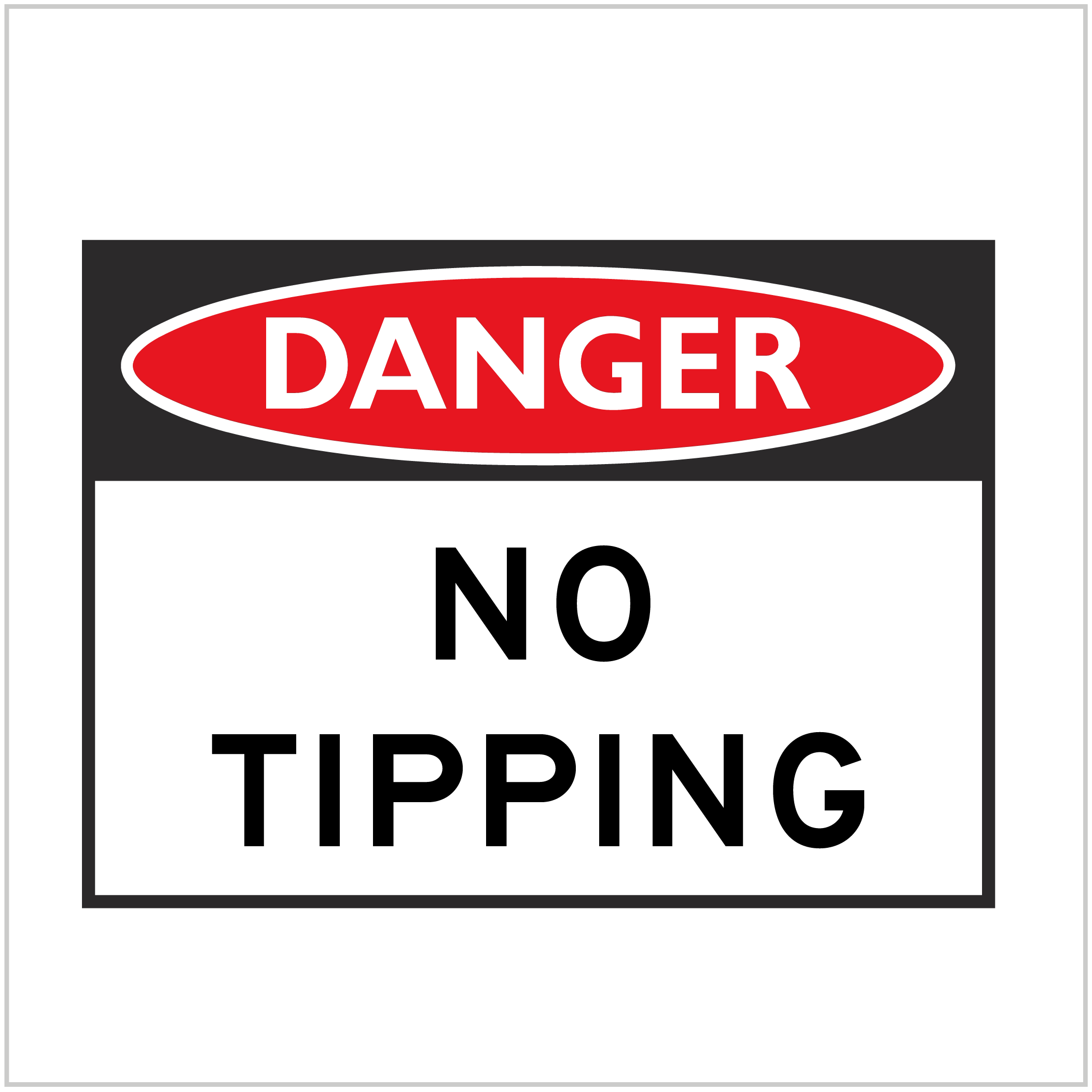 DGR-022 - DANGER - NO TIPPING