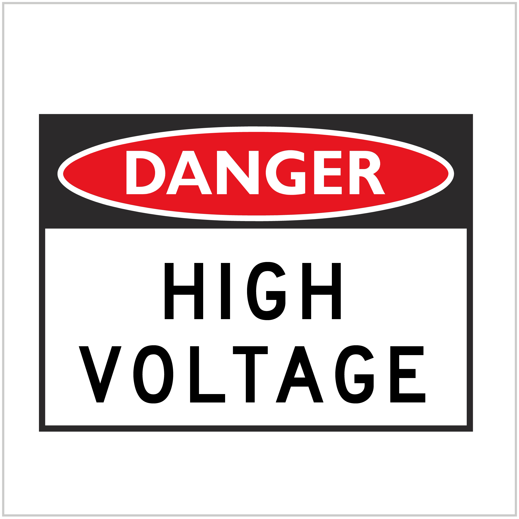 DGR-025 - DANGER - HIGH VOLTAGE