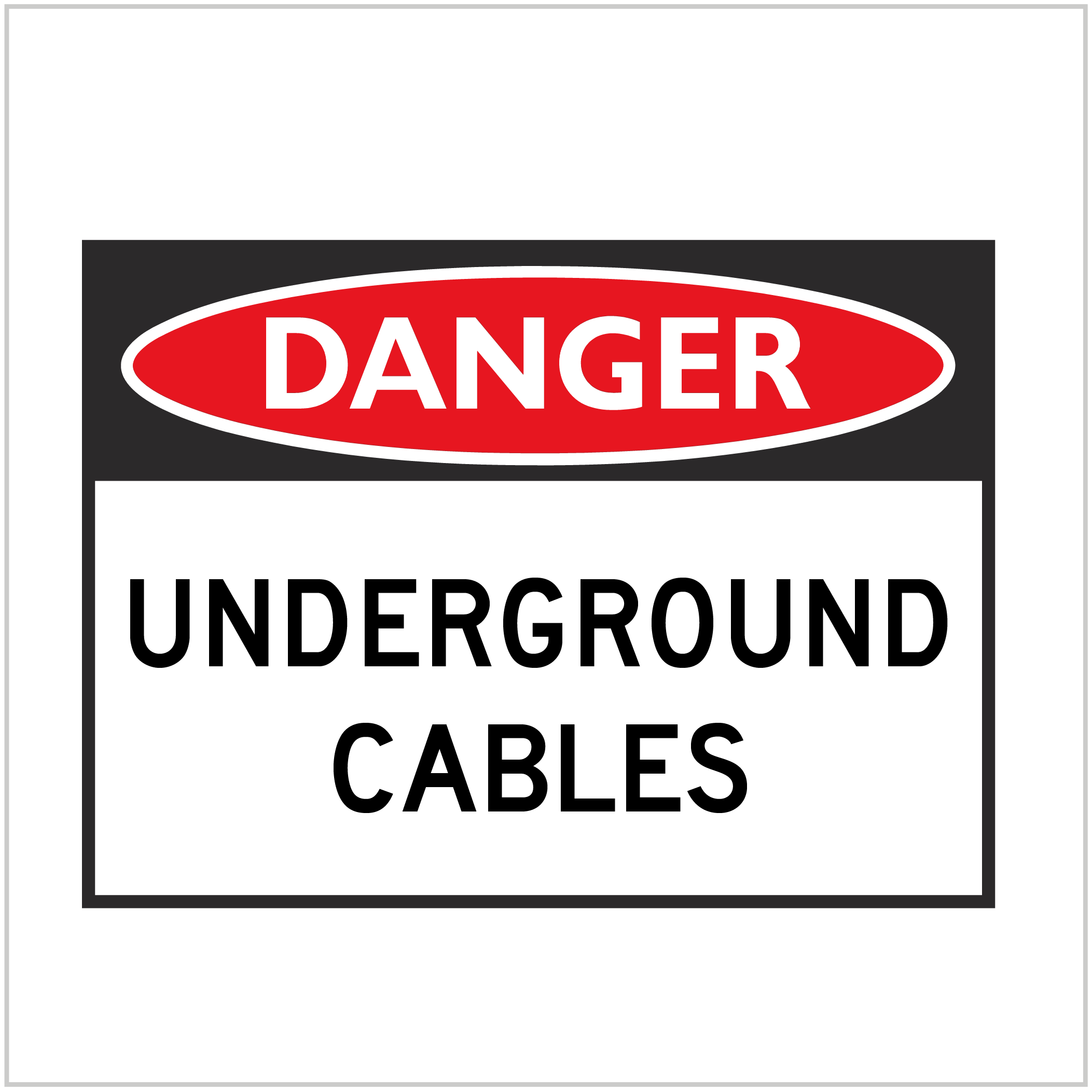 DGR-027 - DANGER - UNDERGROUND CABLES