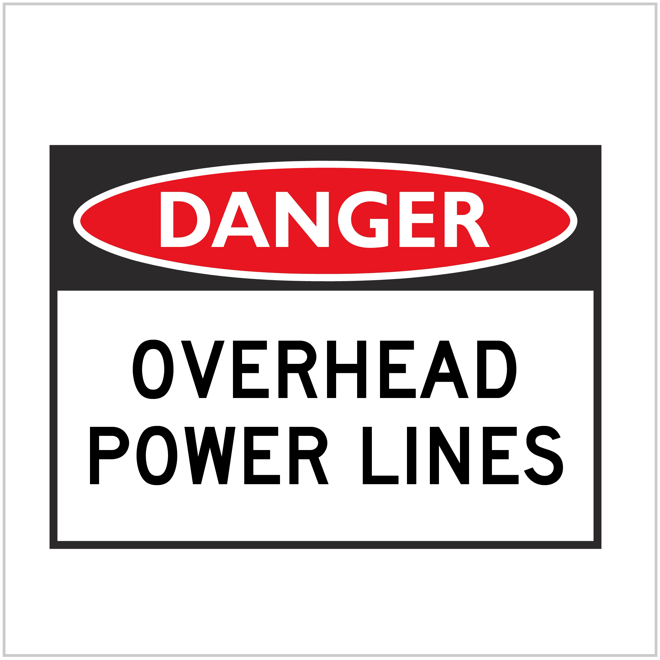 DGR-033 - DANGER - OVERHEAD POWER LINES