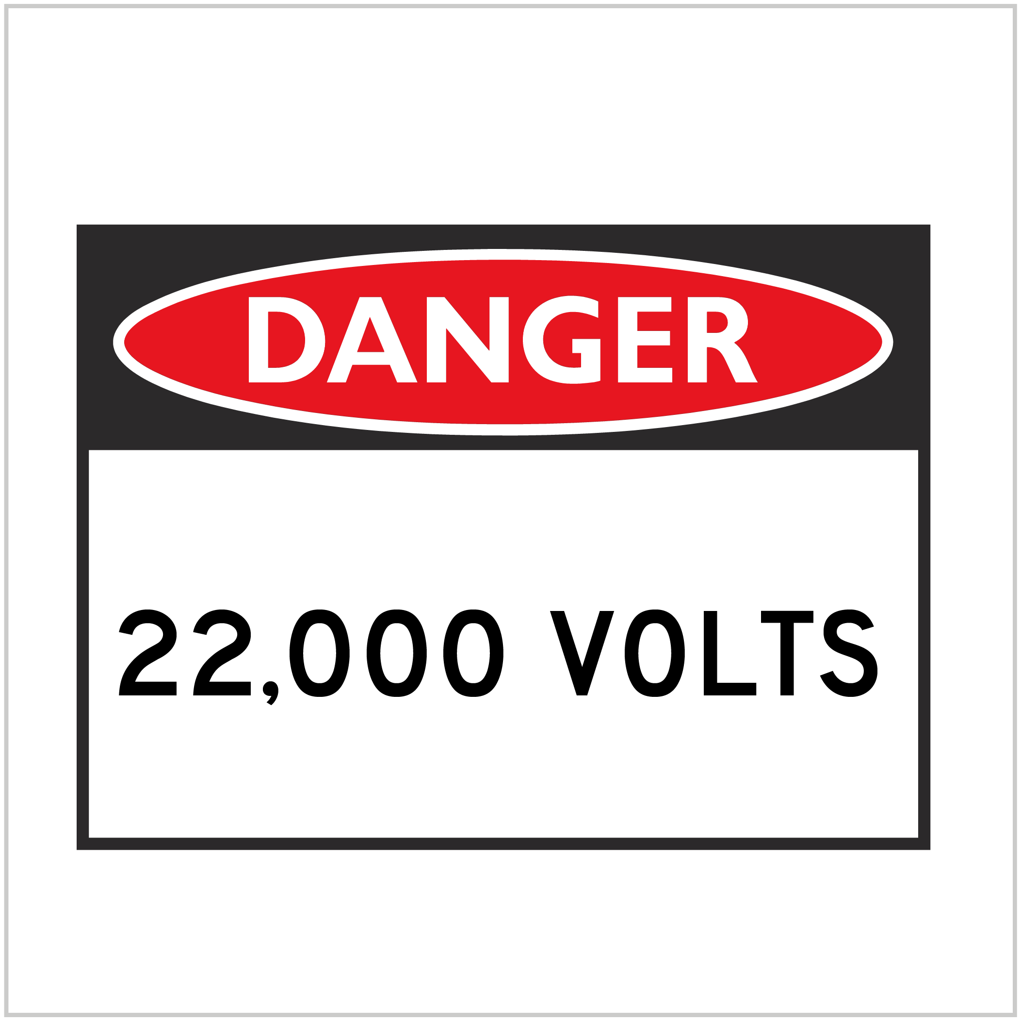 DGR-038 - DANGER - 22,000 VOLTS