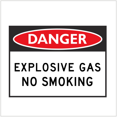 DGR-041 - DANGER - EXPLOSIVE GAS NO SMOKING