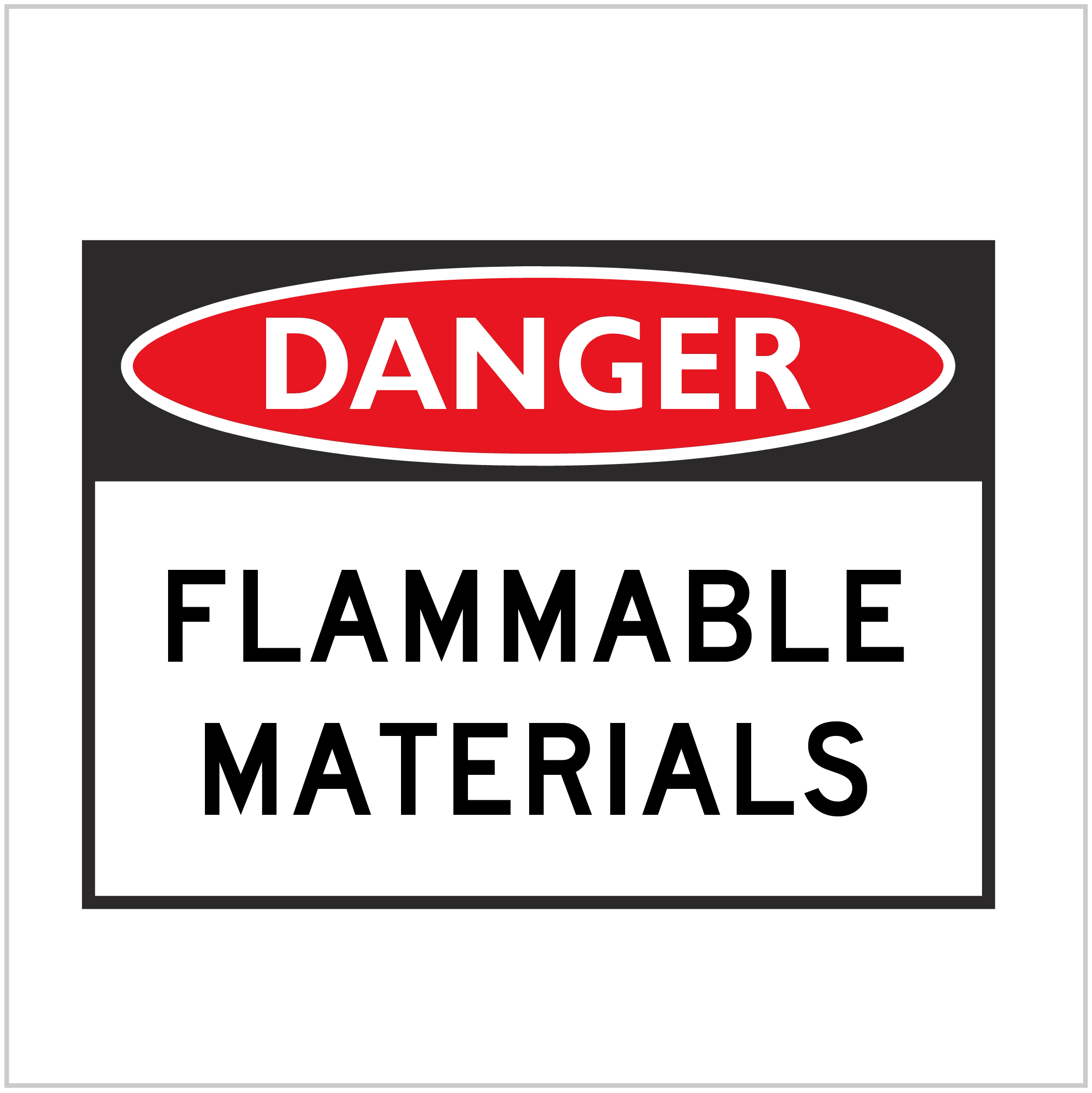 DGR-043 - DANGER - FLAMMABLE MATERIALS