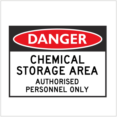 DGR-055 - DANGER - CHEMICAL STORAGE AREA AUTHORISED PERSONNEL ONLY