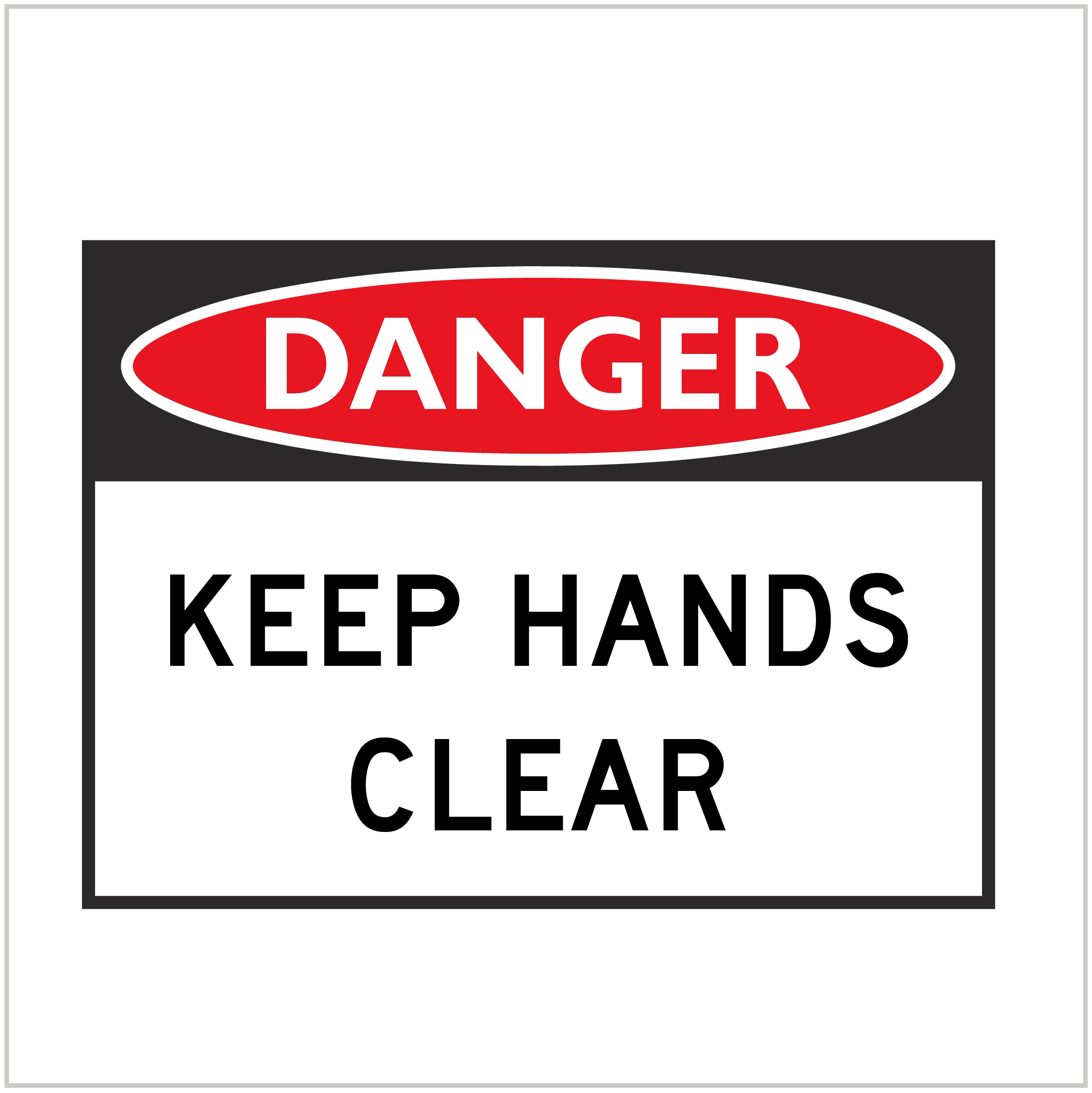 DGR-079 - DANGER - KEEP HANDS CLEAR