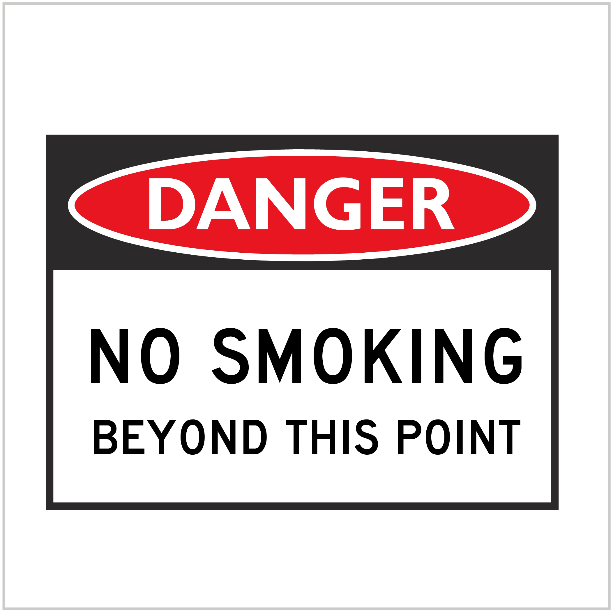 DGR-083 - DANGER - NO SMOKING BEYOND THIS POINT