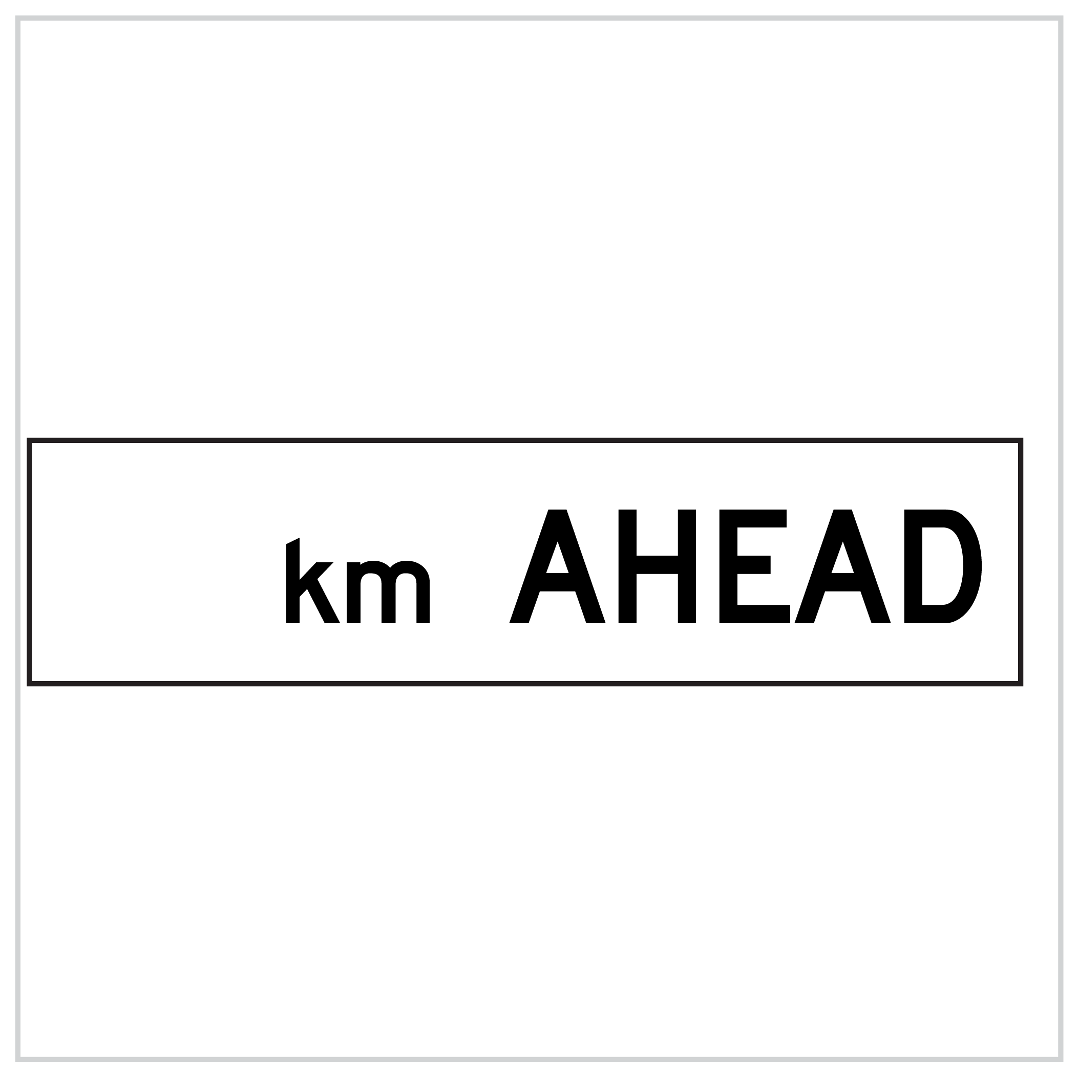 MMS-ADV-1 - WA ONLY ...km AHEAD - 5mm CORFLUTE