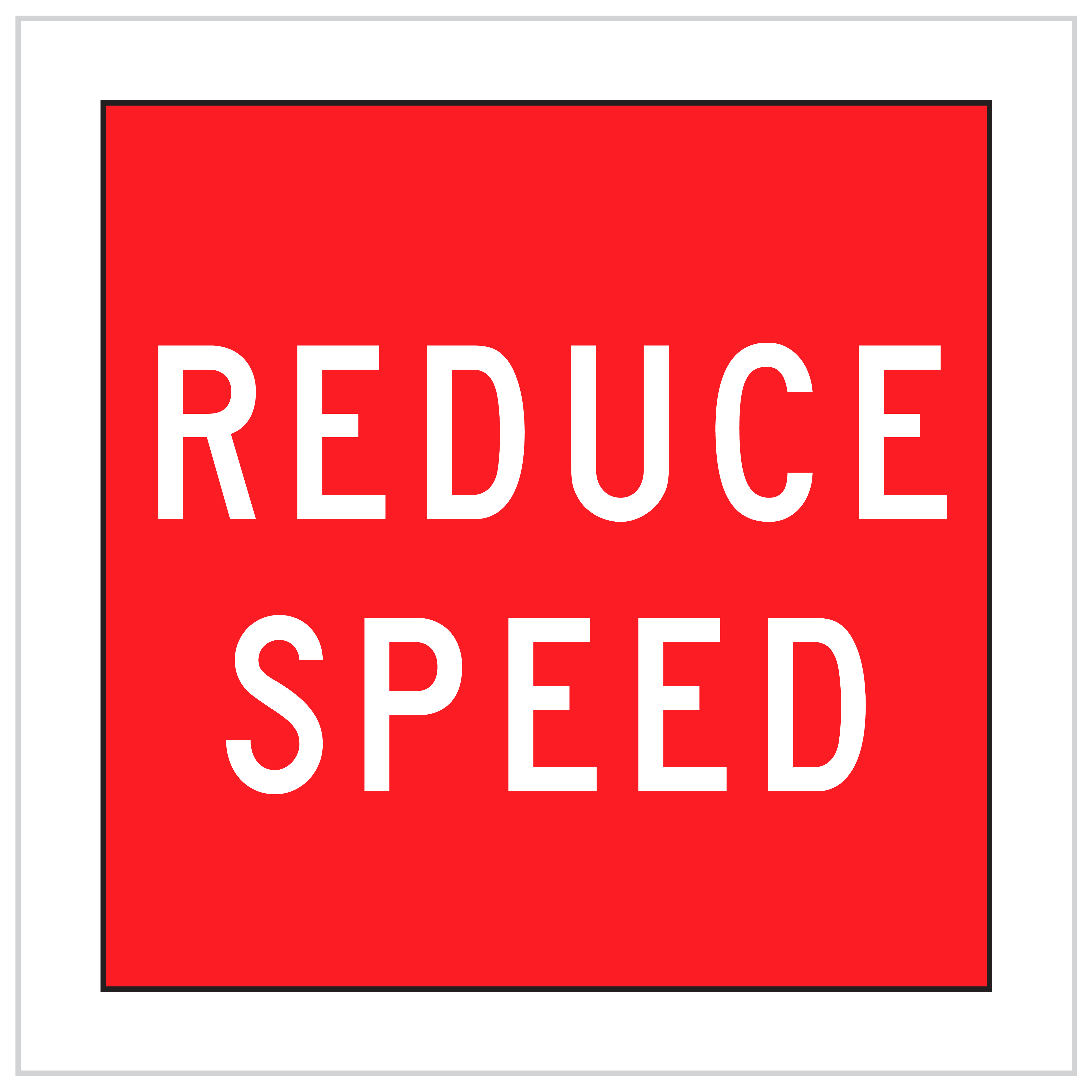 MMS-ADV-29 - WA ONLY REDUCE SPEED - 5mm CORFLUTE