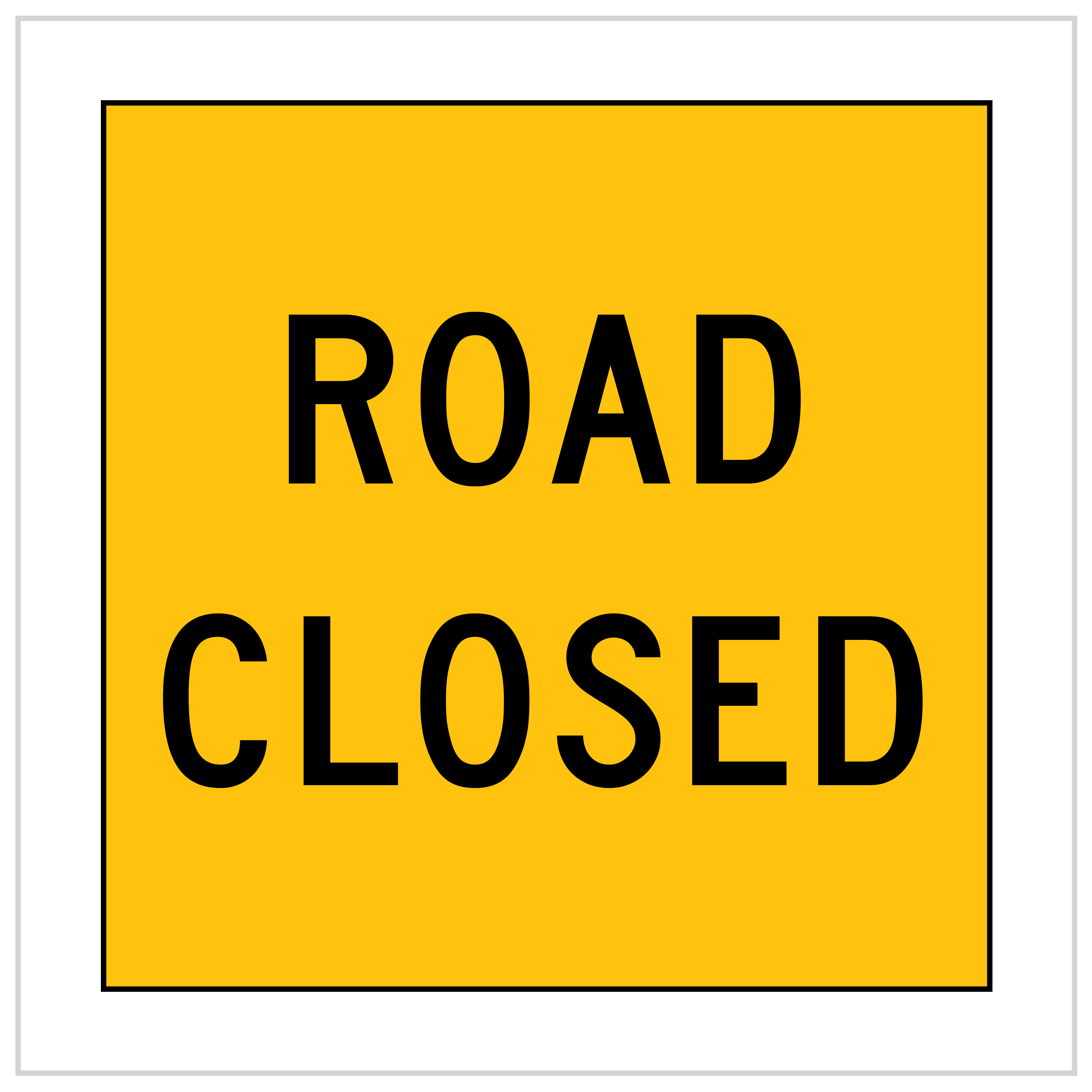 MMS-ADV-31 - WA ONLY ROAD CLOSED - 5mm CORFLUTE