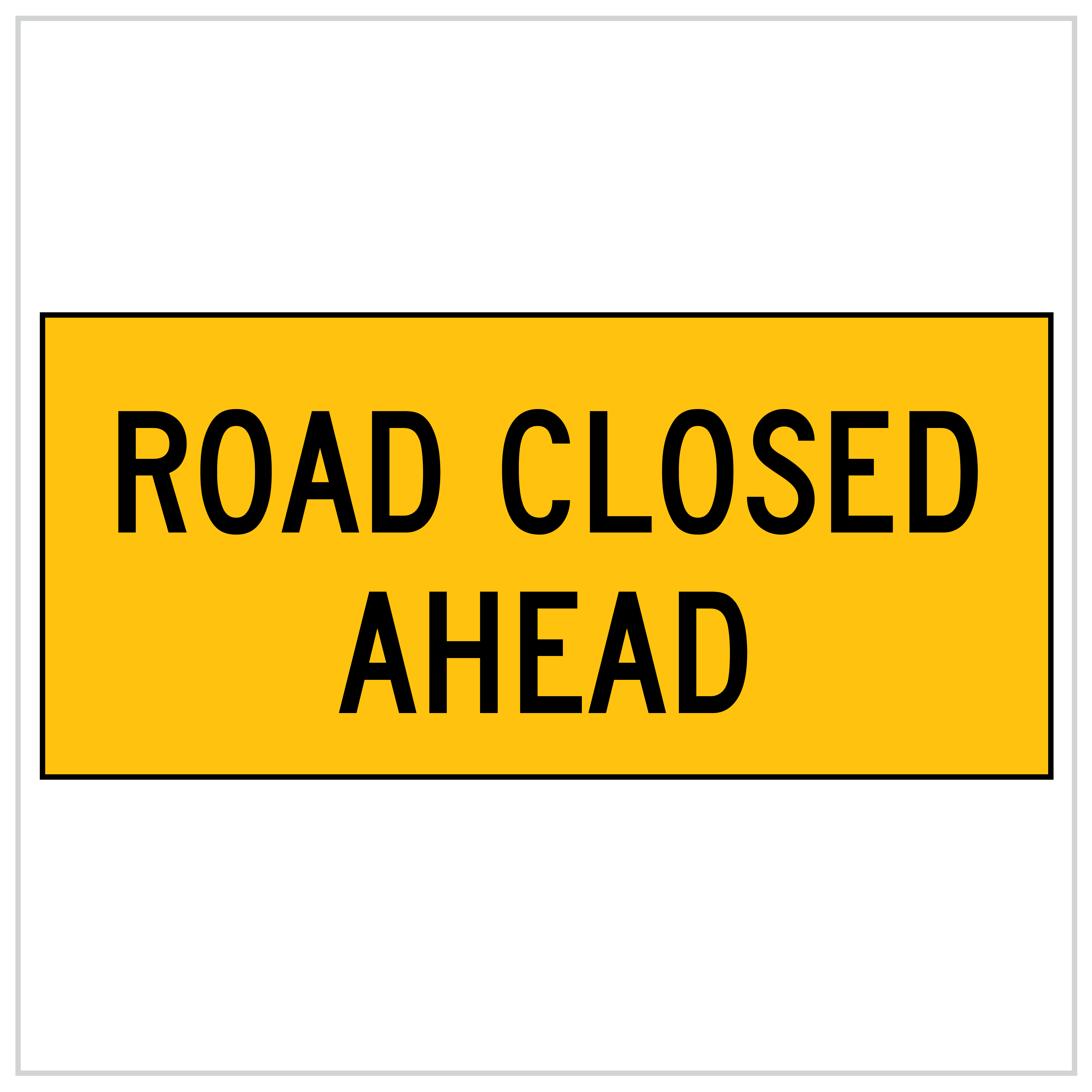 MMS-ADV-33 - WA ONLY - ROAD CLOSED - 5mm CORFLUTE