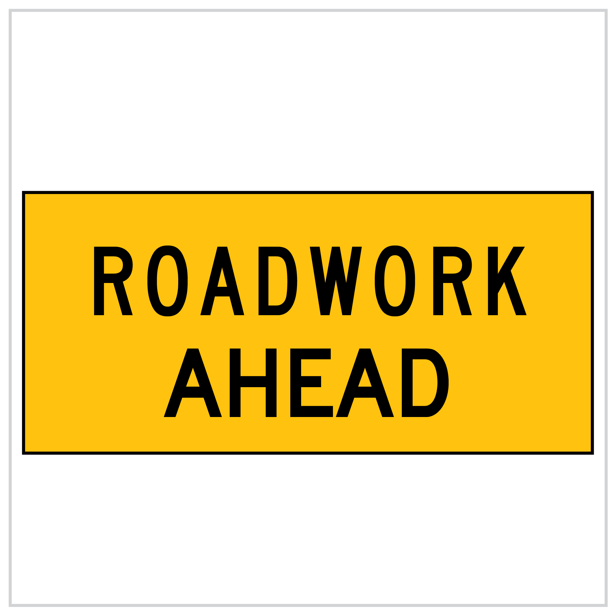 MMS-ADV-39 - WA ONLY - ROADWORK AHEAD - 5mm CORFLUTE