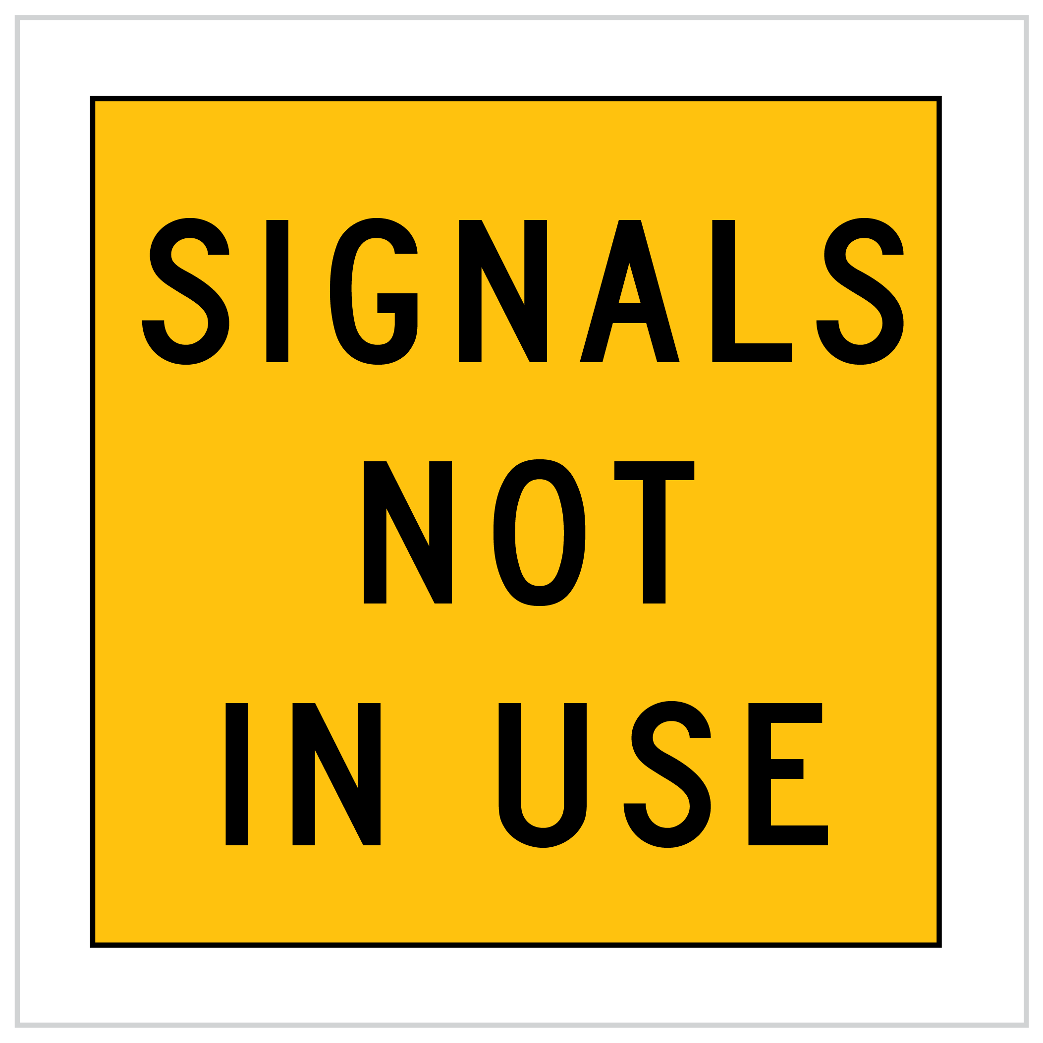 MMS-ADV-49 - CORFLUTE - SIGNALS NOT IN USE - MULTI MESSAGE SIGN