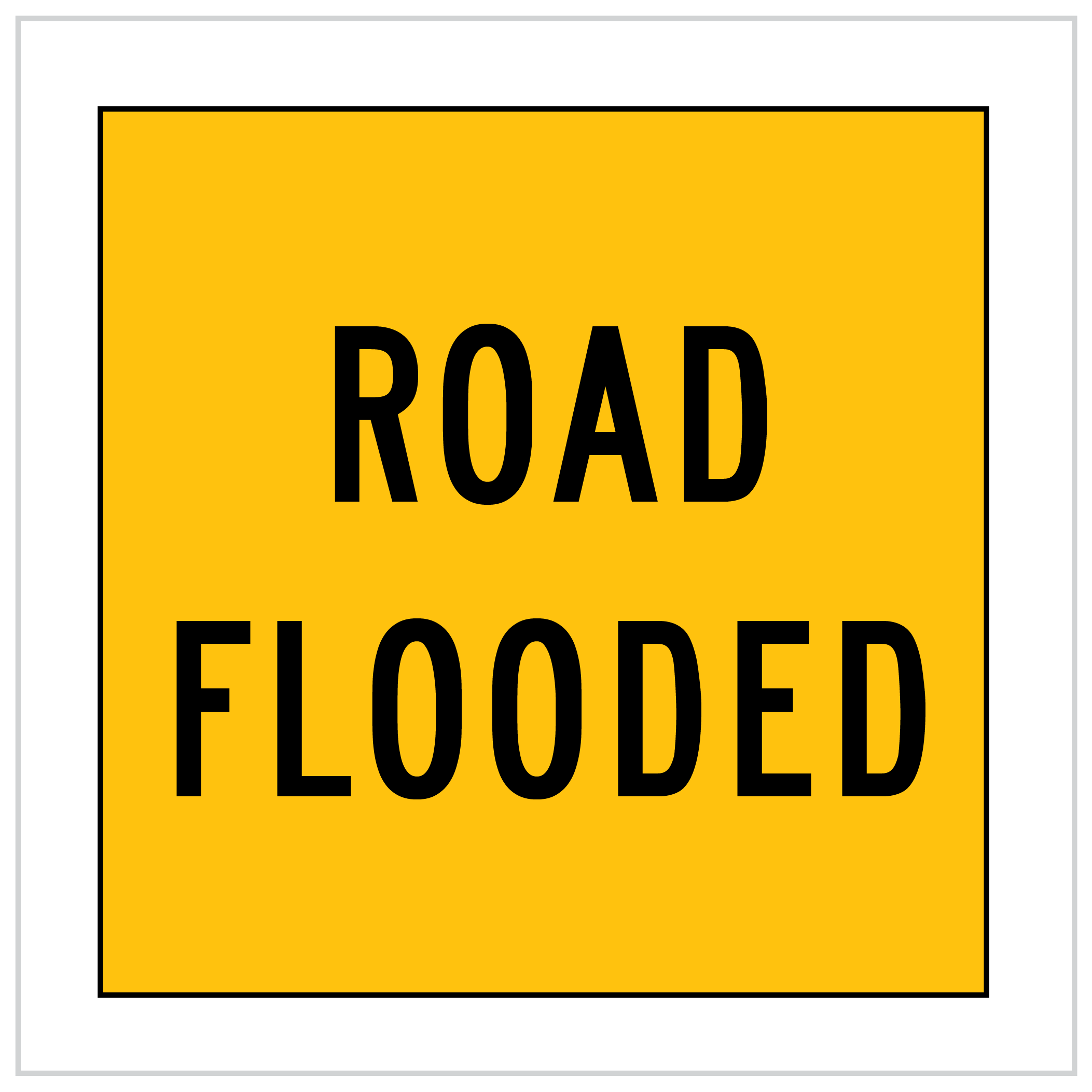 MMS-ADV-66 - ROAD FLOODED - CORFLUTE - MULTI MESSAGE SIGN