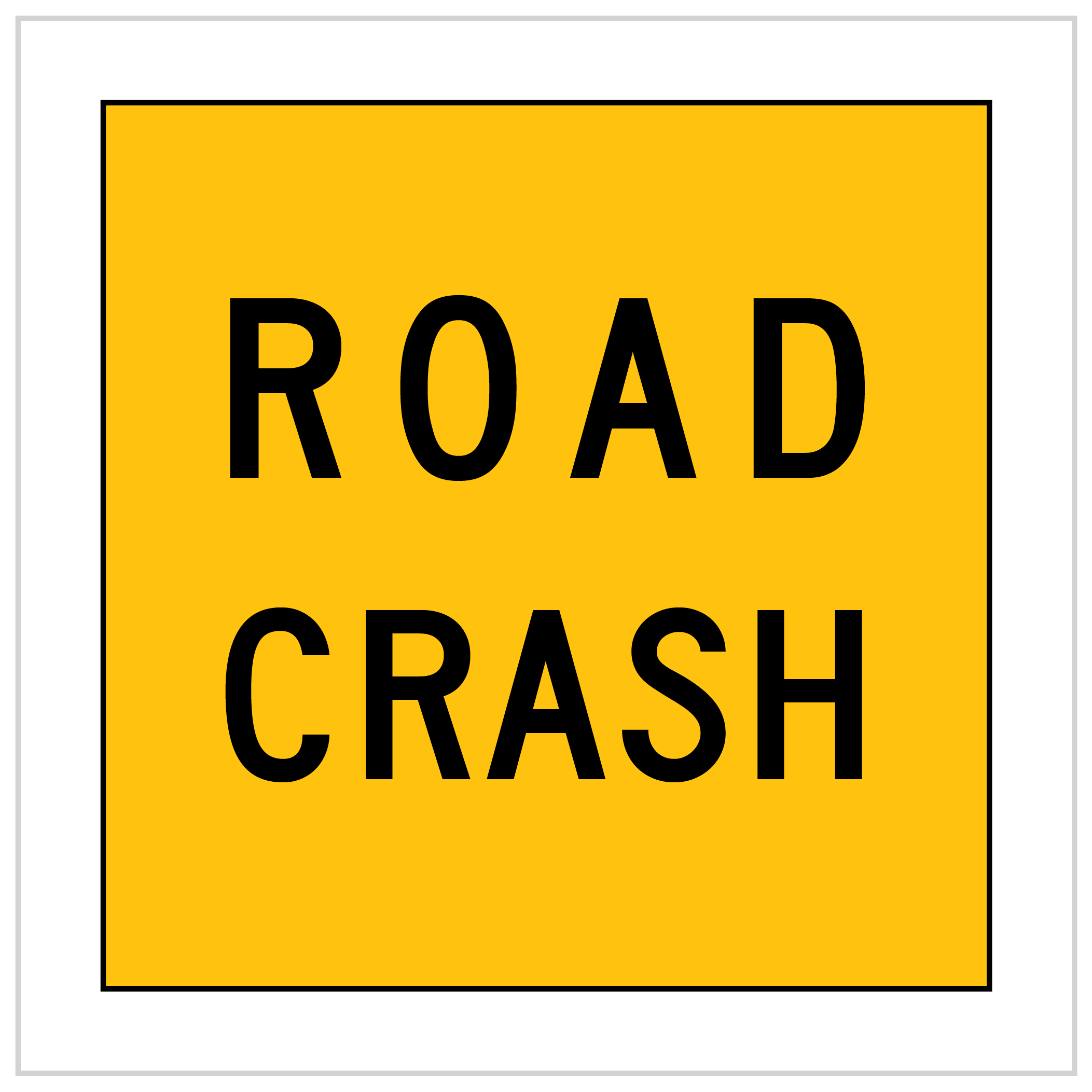 MMS-ADV-67 - ROAD CRASH - CORFLUTE - MULTI MESSAGE SIGN