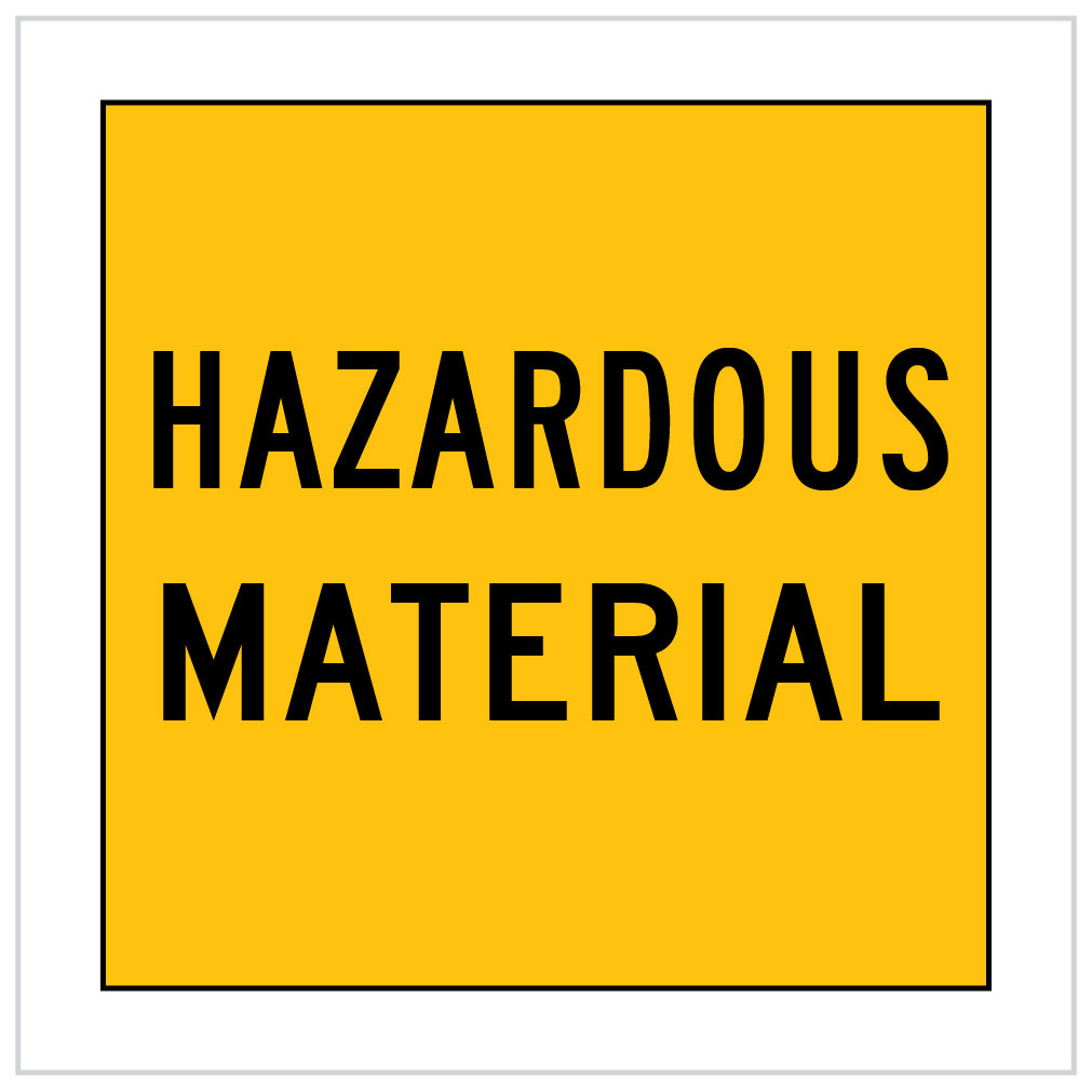 MMS-ADV-68 - HAZARDOUS MATERIAL - CORFLUTE - MULTI MESSAGE SIGN