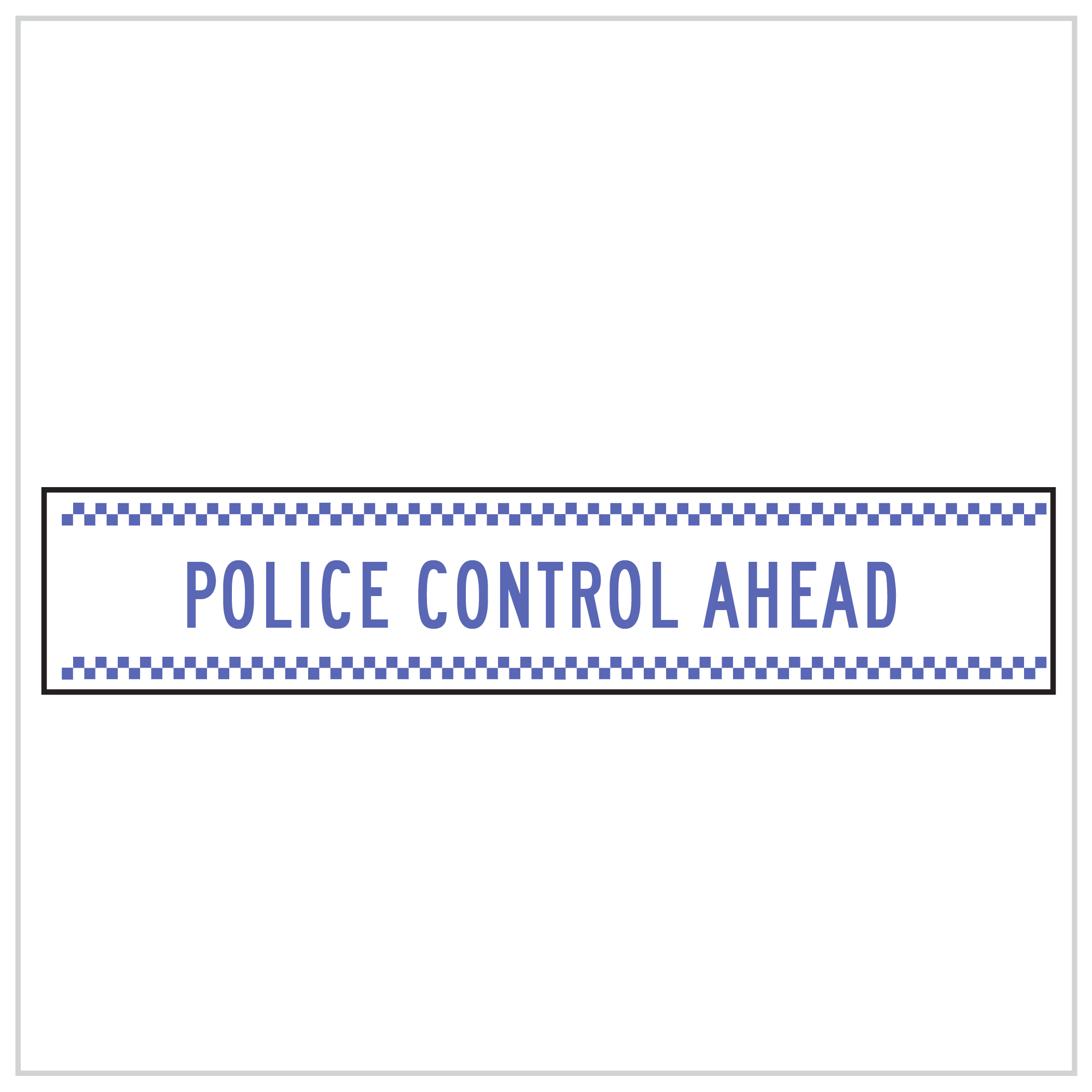 MMS-ADV-71 - POLICE CONTROL AHEAD -CORFLUTE - MULTI MESSAGE SIGN