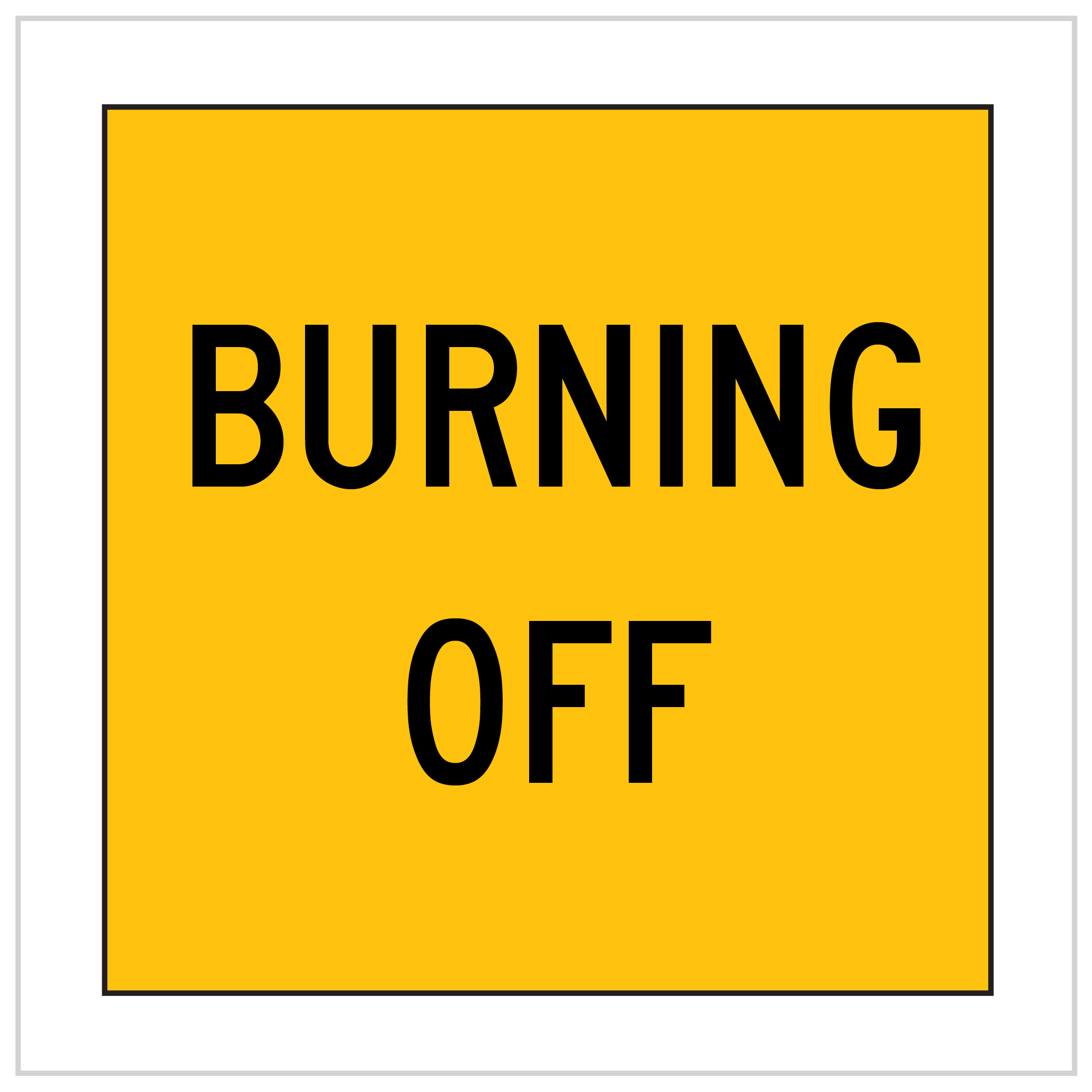 MMS-ADV-73 - BURNING OFF - CORFLUTE - MULTI MESSAGE SIGN