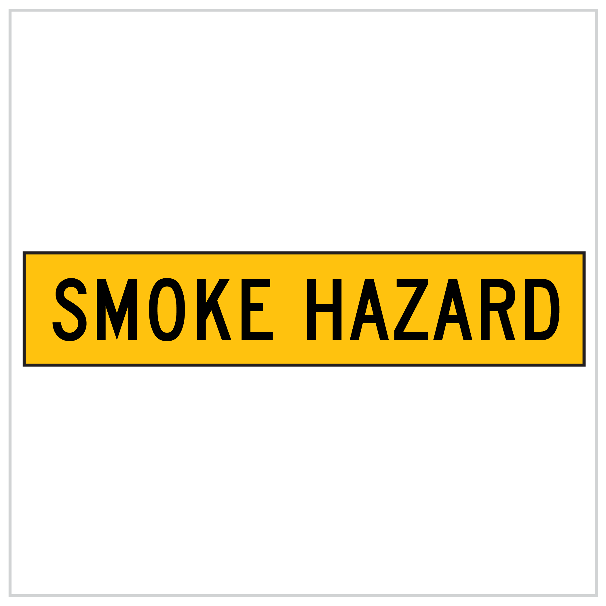 MMS-ADV-78 - SMOKE HAZARD - CORFLUTE - MULTI MESSAGE SIGN